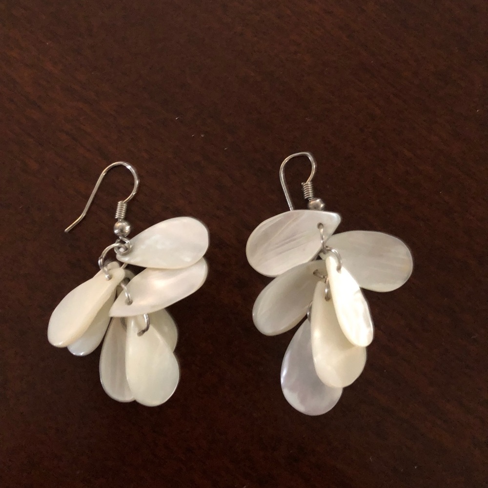 White earrings